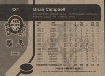 2014-15 O-Pee-Chee - Retro #431 Brian Campbell Back