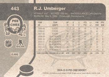 2014-15 O-Pee-Chee - Retro #443 R.J. Umberger Back