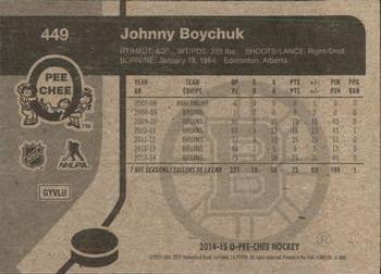 2014-15 O-Pee-Chee - Retro #449 Johnny Boychuk Back