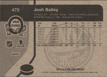 2014-15 O-Pee-Chee - Retro #475 Josh Bailey Back