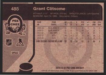 2014-15 O-Pee-Chee - Retro #485 Grant Clitsome Back