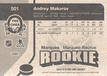 2014-15 O-Pee-Chee - Retro #501 Andrey Makarov Back