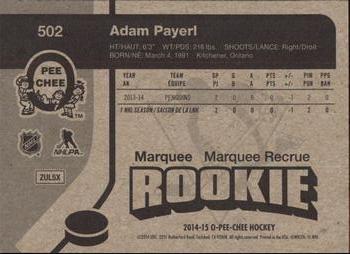 2014-15 O-Pee-Chee - Retro #502 Adam Payerl Back