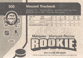 2014-15 O-Pee-Chee - Retro #505 Vincent Trocheck Back