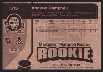 2014-15 O-Pee-Chee - Retro #513 Andrew Campbell Back