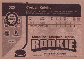 2014-15 O-Pee-Chee - Retro #525 Corban Knight Back