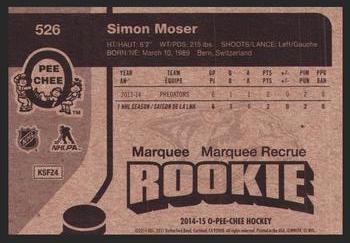2014-15 O-Pee-Chee - Retro #526 Simon Moser Back
