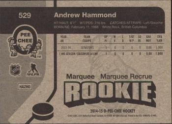 2014-15 O-Pee-Chee - Retro #529 Andrew Hammond Back