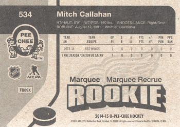 2014-15 O-Pee-Chee - Retro #534 Mitch Callahan Back