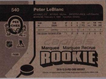 2014-15 O-Pee-Chee - Retro #540 Peter LeBlanc Back