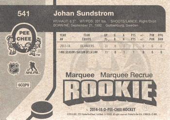2014-15 O-Pee-Chee - Retro #541 Johan Sundstrom Back