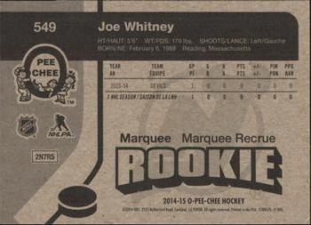 2014-15 O-Pee-Chee - Retro #549 Joe Whitney Back