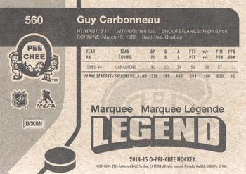 2014-15 O-Pee-Chee - Retro #560 Guy Carbonneau Back