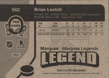 2014-15 O-Pee-Chee - Retro #562 Brian Leetch Back