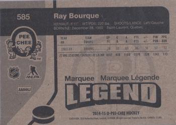 2014-15 O-Pee-Chee - Retro #585 Ray Bourque Back