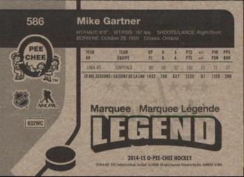 2014-15 O-Pee-Chee - Retro #586 Mike Gartner Back