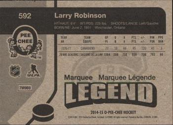 2014-15 O-Pee-Chee - Retro #592 Larry Robinson Back