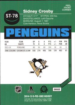 2014-15 O-Pee-Chee - Stickers #ST-78 Sidney Crosby Back