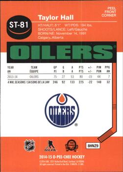 2014-15 O-Pee-Chee - Stickers #ST-81 Taylor Hall Back