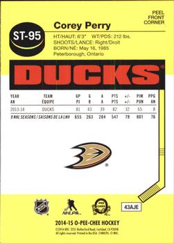 2014-15 O-Pee-Chee - Stickers #ST-95 Corey Perry Back