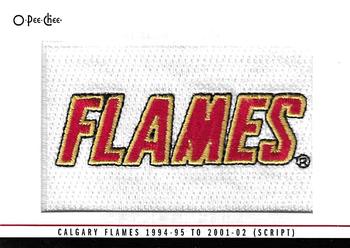 2014-15 O-Pee-Chee - Team Logo Patches #212 Calgary Flames 1994-95 to 2001-02 (Script) Front