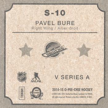 2014-15 O-Pee-Chee - V Series A #S-10 Pavel Bure Back