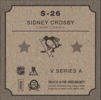 2014-15 O-Pee-Chee - V Series A #S-26 Sidney Crosby Back