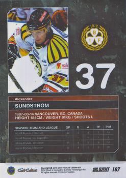 2010-11 SHL Elitset #167 Alexander Sundstrom Back