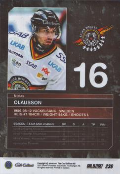 2010-11 SHL Elitset #236 Niklas Olausson Back