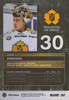 2010-11 SHL Elitset #252 Joacim Eriksson Back