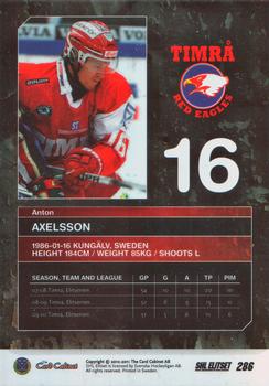 2010-11 SHL Elitset #286 Anton Axelsson Back