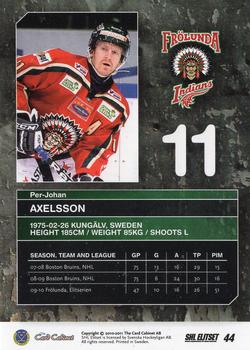 2010-11 SHL Elitset #44 P.J. Axelsson Back