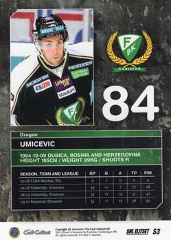 2010-11 SHL Elitset #53 Dragan Umicevic Back
