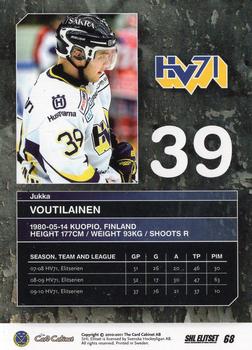 2010-11 SHL Elitset #68 Jukka Voutilainen Back