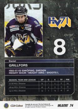 2010-11 SHL Elitset #74 Daniel Grillfors Back