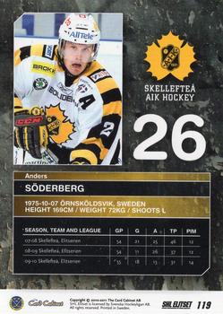 2010-11 SHL Elitset #119 Anders Söderberg Back