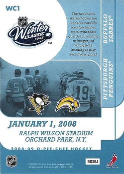 2008-09 O-Pee-Chee - Winter Classic Highlights #WC1 Buffalo Sabres Back