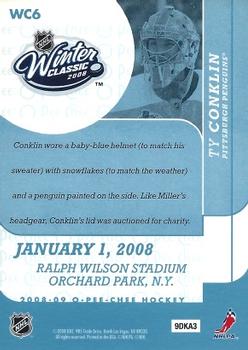 2008-09 O-Pee-Chee - Winter Classic Highlights #WC6 Ty Conklin Back