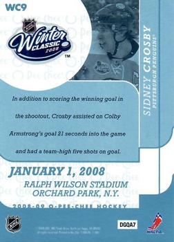 2008-09 O-Pee-Chee - Winter Classic Highlights #WC9 Sidney Crosby Back