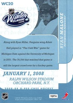 2008-09 O-Pee-Chee - Winter Classic Highlights #WC20 Ryan Malone Back