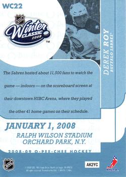 2008-09 O-Pee-Chee - Winter Classic Highlights #WC22 Derek Roy Back