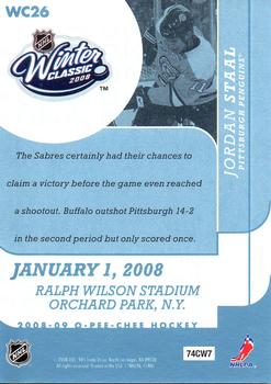 2008-09 O-Pee-Chee - Winter Classic Highlights #WC26 Jordan Staal Back