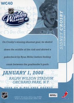 2008-09 O-Pee-Chee - Winter Classic Highlights #WC40 Sidney Crosby Back