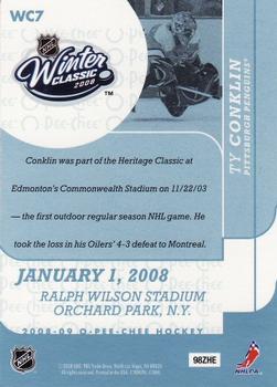 2008-09 O-Pee-Chee - Winter Classic Highlights #WC7 Ty Conklin Back