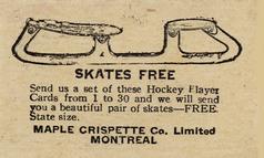 1924-25 Maple Crispette (V130) #4 Headley Back