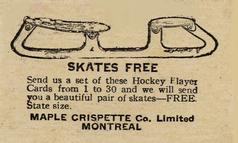 1924-25 Maple Crispette (V130) #27 Newsy Lalonde Back