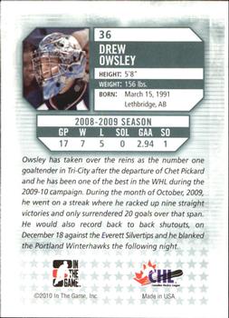 2009-10 In The Game Between The Pipes #36 Drew Owsley Back
