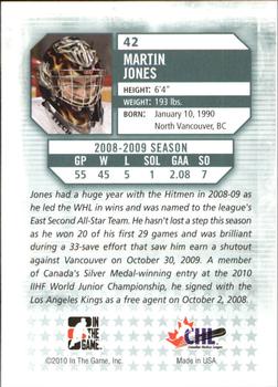 2009-10 In The Game Between The Pipes #42 Martin Jones Back