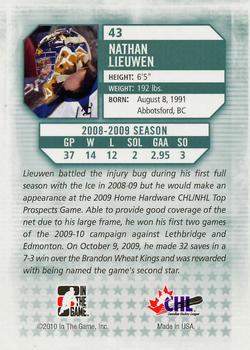 2009-10 In The Game Between The Pipes #43 Nathan Lieuwen Back