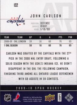 2009-10 SP Game Used #132 John Carlson Back